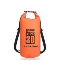 Tas Kering Lipat Portabel Ocean Pack Anti Air 5L/10L/20L/30L Roll Top PVC untuk Kegiatan Luar Ruangan, Camping, Hiking, Berperahu, Semua Musim