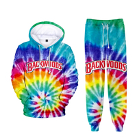 Ensemble de survêtement streetwear hiver en coton et polyester, personnalisé par sublimation, imprimé intégral, style Cookie RAW Backwoods, vente en gros