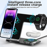 Support de charge sans fil 3-en-1 pour smartphone OEM avec nettoyeur d'écouteurs TYPE-C 3W Ying 2W