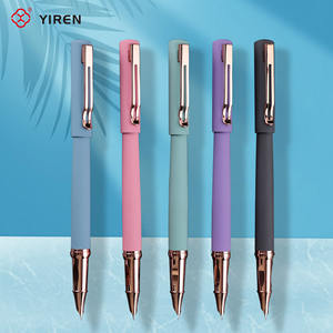 Penna Stilografica Metallica YIREN con Logo Personalizzato, Clip Dorata e Pennino EF, Correzione del Fusto per Forniture Scolastiche e da Ufficio - Product Image 1