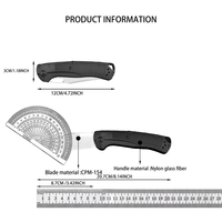 Vente flash - Couteau pliant tactique EDC Bm15535 avec manche en fibre de nylon de 3,43 pouces, couteau de poche multifonctionnel pour le camping en plein air et la survie