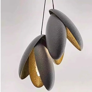 Italian Style Oval Pendant <b>Light</b> E27 LED 220V Adjustable Height Gold Body <b>Chandelier</b> For Villa Bedroom Living Room - Product Image 2
