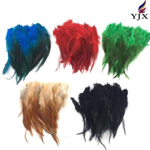 Vente en gros de selle, plumes de coq noir pour l'artisanat, plumes de <span class=keywords><strong>cou</strong></span> de faisan naturelles, pendentif bricolage, boucles d'oreilles attrape-rêves - Product Image 1