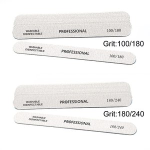 Limes à ongles en bois professionnelles, tampons de ponçage 100/180/240 double face, non électriques, pour manucure, pédicure et pointes de gel UV en salon - Product Image 2
