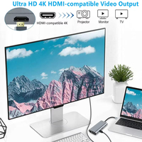 Multifunktionaler Typ-C Hub 11-in-1 USB-C Dockingstation Adapter PD USB3.0 HDMI VGA RJ45 Ethernet SD/TF iMac Zubehör für Profi-Anwender