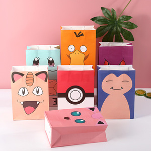 Sacs cadeaux personnalisés Anime <span class=keywords><strong>Manga</strong></span> 2026 – Pokémon Bulbasaur, Charmander, Gengar – Sacs de courses en papier créatifs, sacs de rangement, sacs à main - Product Image 1