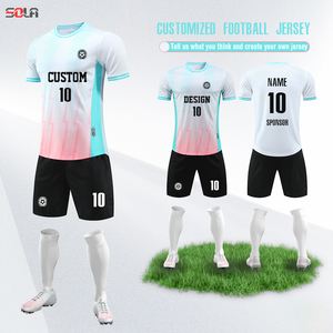 Penjualan terlaris uniseks dapat disesuaikan musim baru kaus sepak bola atasan kaus latihan Pria Wanita pakaian olahraga sepak bola kain - Product Image 1