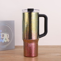 Nouvelle tasse de voyage isotherme en titane grande capacité avec paille, résistante à la glace, design moderne et minimaliste, portable pour l'extérieur, maintien au chaud 6-12 heures