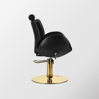 Chaise de coiffeur de luxe pivotante hydraulique avec repose-pieds et appui-tête en forme de U