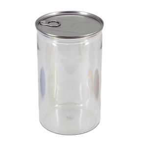 250Ml PET Rõ Ràng Lon Trong Suốt Dễ Dàng Mở Nhựa Canning Chum Cấp Thực Phẩm - Product Image 3