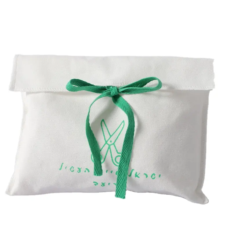Natural Cotton Envelope Bags 7x7cm 10x10cm 15x10cm Custom Logo Gift Dust Sack Cheaper Jewelry Packaging Pouches