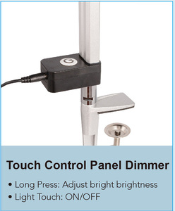 Tay Xoay Đọc Sách Linh Hoạt Có Thể Điều Chỉnh Được Từ Nhà Máy OEM Đèn Bàn Làm Móng Công Tắc Cảm Ứng LED Bằng Nhôm Có Đế Nặng - Product Image 5