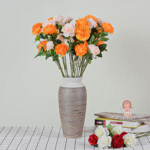 Fleurs de pivoine artificielles à trois têtes, fleurs en soie, décoration de mariage, blanc, rose, rouge, orange, bleu, couleur champagne - Product Image 2