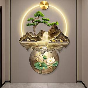 Lámpara LED Decorativa de Acrílico con Pintura de Animales y Naturaleza Muerta, Impresión UV, Decoración de Pared de Porcelana de Cristal Jinshan - Product Image 2