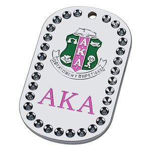 Minimalist Style Stainless <b>Steel</b> Dog Tags with <b>Rivet</b> Embellishments and Custom Printed Logos - Product Image 1