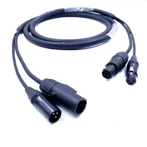 Professional Powercon True1 3 Pin Dmx Combi Combo Hybrid Cable