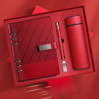 Großhandel Luxus A5 Tagebuch-Set Anpassbares PU-Leder A5 Firmen-Notizbuch Geschenkset Mit Stift Thermobecher USB