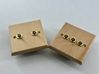 El más nuevo Reino Unido estándar 1/2/3/4 Gang interruptor de pared y enchufe Panel de madera de haya para Hotel accesorios eléctricos para el hogar
