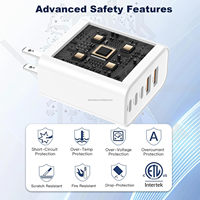 Bloc de chargeur USB C 60W Cubes de charge de téléphone USBC Adaptateur de prise d'alimentation de type C Chargeur rapide multiport pour iPhone 17/16/15/14/13/12