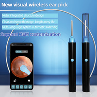 Nouvel appareil de soin des oreilles sans fil 109-1s - Technologie endoscopique LED portative en acier inoxydable ABS pour l'élimination du cérumen Interface anglaise