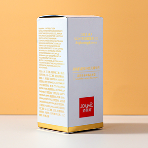 Vàng In Ấn Tráng Giấy Hộp Thiết Lập Sang Trọng 300 Gram Thẻ Giấy Sliver Logo Của Bạn UV Dập Nổi Hộp Mỹ Phẩm Với Thẻ Chèn - Product Image 2