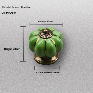 Modern Minimalist Light Luxury Ceramic Handle <strong>Knobs</strong> with Pumpkin and Cartoon Art for Kitchen Cabinets and Drawers <strong>Knobs</strong> - Product Image 4