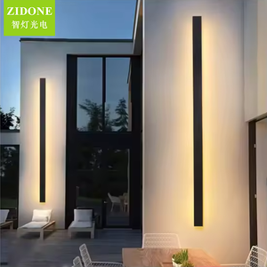 Lampes murales LED modernes d'extérieur étanches à énergie solaire, lumière décorative pour jardin, porte d'entrée, villa, cour - Polycarbonate - Product Image 1