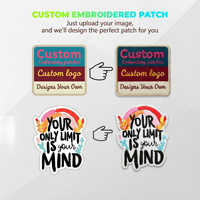 Écusson brodé 3D personnalisé avec logo, badge thermocollant, étiquette tissée haute densité, appliqué pour vêtements, veste, chapeau