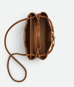 Bottega BV <b>Small</b> Andiamo Top handle bag in supple Intrecciato leather with signature knot detail and <b>sliding</b> cross-body Veneta - Product Image 3