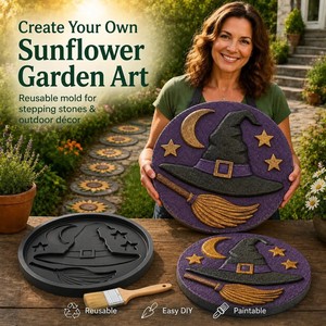 <span class=keywords><strong>Molde</strong></span> <span class=keywords><strong>de</strong></span> hormigón reutilizable para adoquines con diseño <span class=keywords><strong>de</strong></span> girasol, para bricolaje, para jardín, patio, camino, decoración exterior <span class=keywords><strong>de</strong></span> Halloween, herramienta - Product Image 5