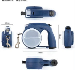 ที่เก็บอาหารสัตว์เลี้ยงและที่จ่ายถุงเก็บอุจจาระพร้อมไฟ LED แบบแฮนด์ฟรี ปรับได้ ชุดอุปกรณ์สำหรับสัตว์เลี้ยง สำหรับพาสุนัขเดินเล่นและเดินทาง - Product Image 2