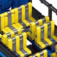 2692 pièces Blocs de construction Bus à deux étages, Véhicule urbain modulaire bleu, Modèle de bus technique, Briques, Idées de jouets pour adultes, Cadeaux