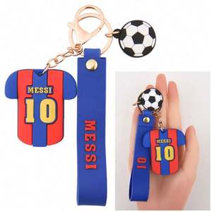 <span class=keywords><strong>Messi</strong></span> llavero 3D fútbol llavero personalizado Jersey llavero - Product Image 2