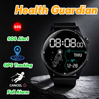 VFA93S 4G Android Seniorenuhr mit Sturzerkennung, GPS, SOS-Alarm, Armband-Sensor, Medizinischer Notruf, Senioren-Notfalluhr