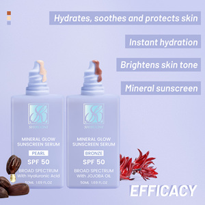 Sérum de protection solaire teinté de marque privée SPF 50 Acide hyaluronique Sérum de protection solaire hydratant uniformisant le teint toute la journée - Product Image 4