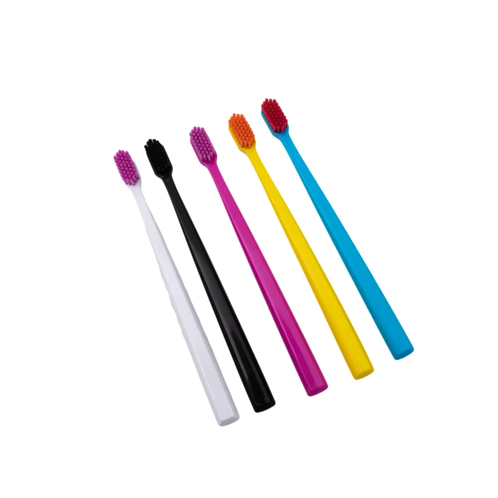 Kleurrijke Ultra Zachte Tandenborstel Met Meer dan 6500 Filamenten V-Trim Borstel Voor Thuisgebruik