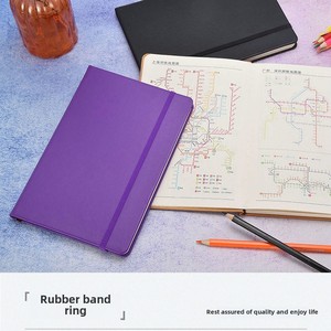 Taccuino per studenti in stile A5 con copertina rigida personalizzata per Account Book in pelle con linea orizzontale con superficie dura e diario orizzontale - Product Image 4