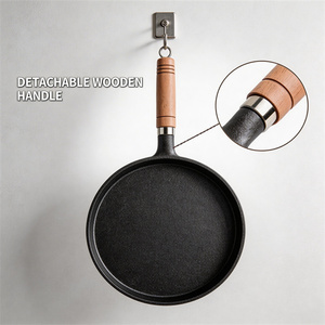 Poêle à tortillas en fonte pré-assaisonnée – Modèles 20/23/26 cm – Poêle plate et lisse pour crêpes, œufs, dosas - Product Image 3