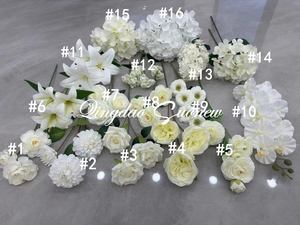 SN-WAF10 뜨거운 판매 하이 퀄리티 인공 진짜 터치 혼합 꽃 파티 테이블 센터 조각 홈 웨딩 장식 블루 - Product Image 2