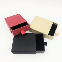 Vente en gros de tiroir, collier, boucle d'oreille, bague, bijoux, boîte d'emballage coulissante en papier kraft
