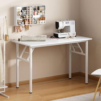 Escritorio Plegable para Computadora YODA Negro con Superficie de Madera y Patas de Metal para Oficina en Casa (Modelo YD-ID213-2)