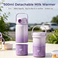 Pemanas Air Portabel Nirkabel 180W dengan Suhu Konstan, Dapat Dilepas, Mudah Dibersihkan, dan Sterilisasi untuk Menyiapkan Susu Formula Bayi Saat Bepergian