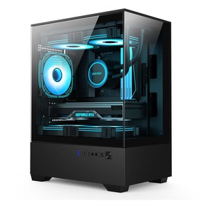 SNY A02 PC Case OEM Gaming Cases MATX Mid Tower Casing Panneau latéral en verre trempé ARGB Support 360mm Radiateur Ordinateur de bureau - Product Image 1