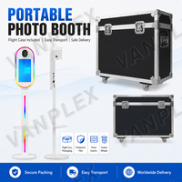 Cabina de Fotos DSLR Directa de Fábrica con Pantalla Táctil de 15.6 Pulgadas, Logotipo Personalizado, Sombrilla Ovalada y Soporte Metálico para Bodas y Fiestas