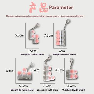 Chaveiro de Silicone para Alívio do Estresse, Testador de Interruptores de Teclado em Acrílico com Formato de Pata de Gato, Brinquedo Antiestresse Squishy de Plástico com Tema Pedra-Papel-Tesoura - Product Image 3