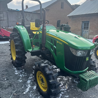 Tractor de Ruedas 3B504 4WD de Segunda Mano, Precio Bajo Premium, Motor Diésel de 60HP y 4 Cilindros, Caja de Cambios con Selector de Marchas, Verde Amarillo