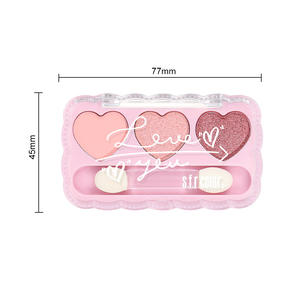 Nouveau arrivé 4 couleurs Option fard à paupières pêche en forme de coeur rose fin brillant paillettes longue durée imperméable fard à paupières en gros - Product Image 6