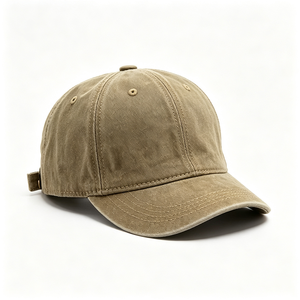Casquette de baseball non structurée en coton délavé style vintage avec visière courbée, broderie personnalisée en relief pour hommes et femmes, usage quotidien - Product Image 5