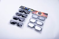 Lunettes d'éclipse solaire en plastique lentille d'observation Uv400 nuances lunettes de soleil 2023 nouveautés femmes noir PC unisexe client Logo 001