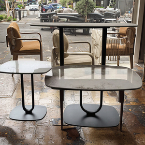 Mesa de Centro Moderna Decorativa en Oferta con Tapa de Vidrio Templado de 6+6MM, Muebles para Sala de Estar, Juego de Mesa de Comedor - Product Image 2
